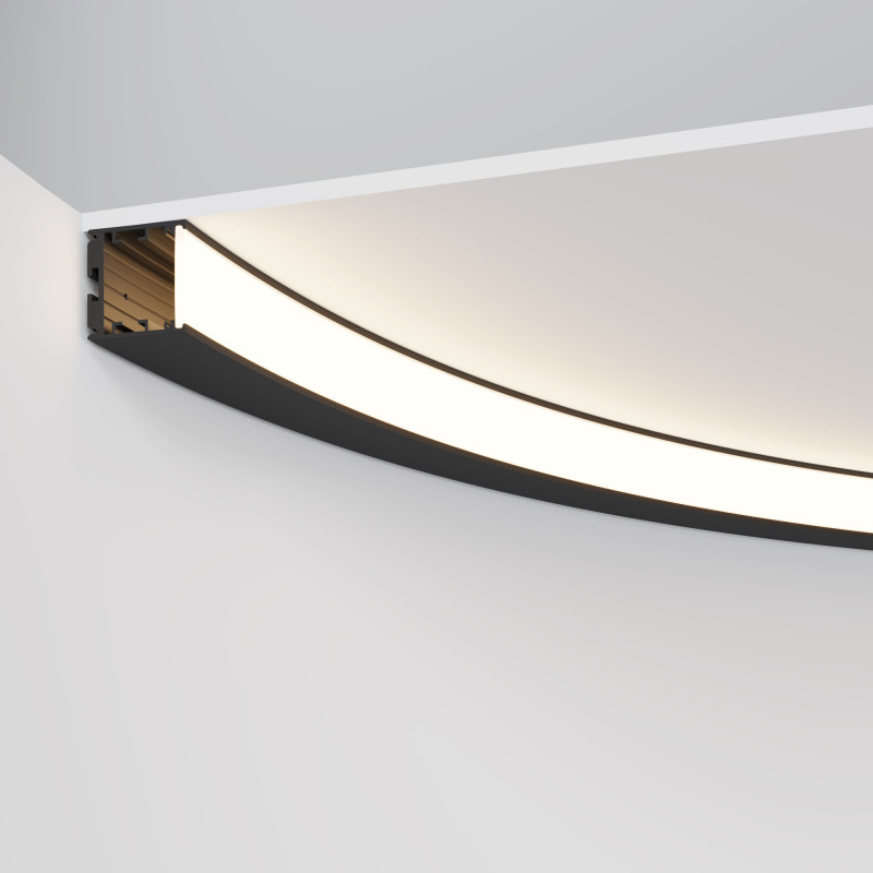 Радиусный профиль ALM-3535R-B-IN-90°-1.5M 3,5*3,5*118,75 см, Maytoni Led Strip черный