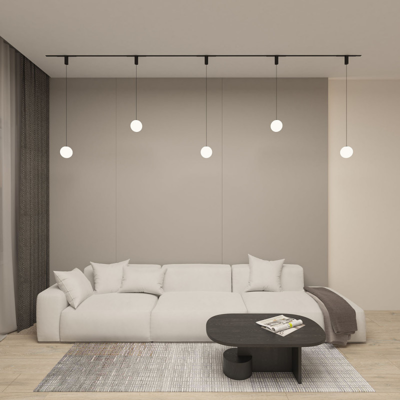 Светильник на шине 13*169 см, LED * 5W, 3000-6500К, Denkirs Smart Moon DK8052-BK, черный