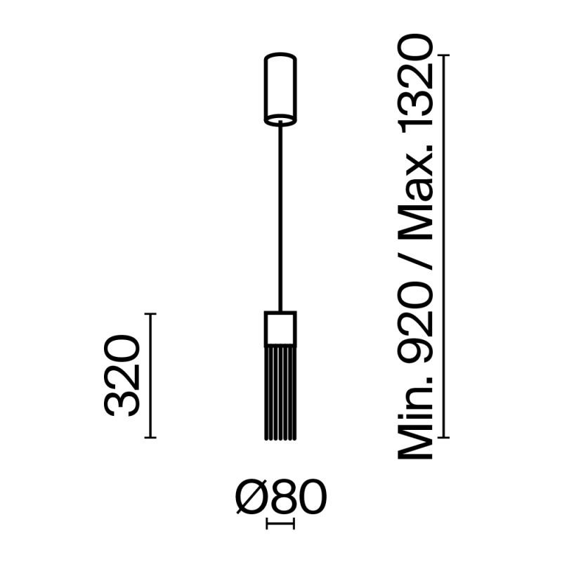 Подвесной светильник  8*92 см, LED 5W, 3000К, Золото Maytoni Imaginary MOD190PL-L5G3K