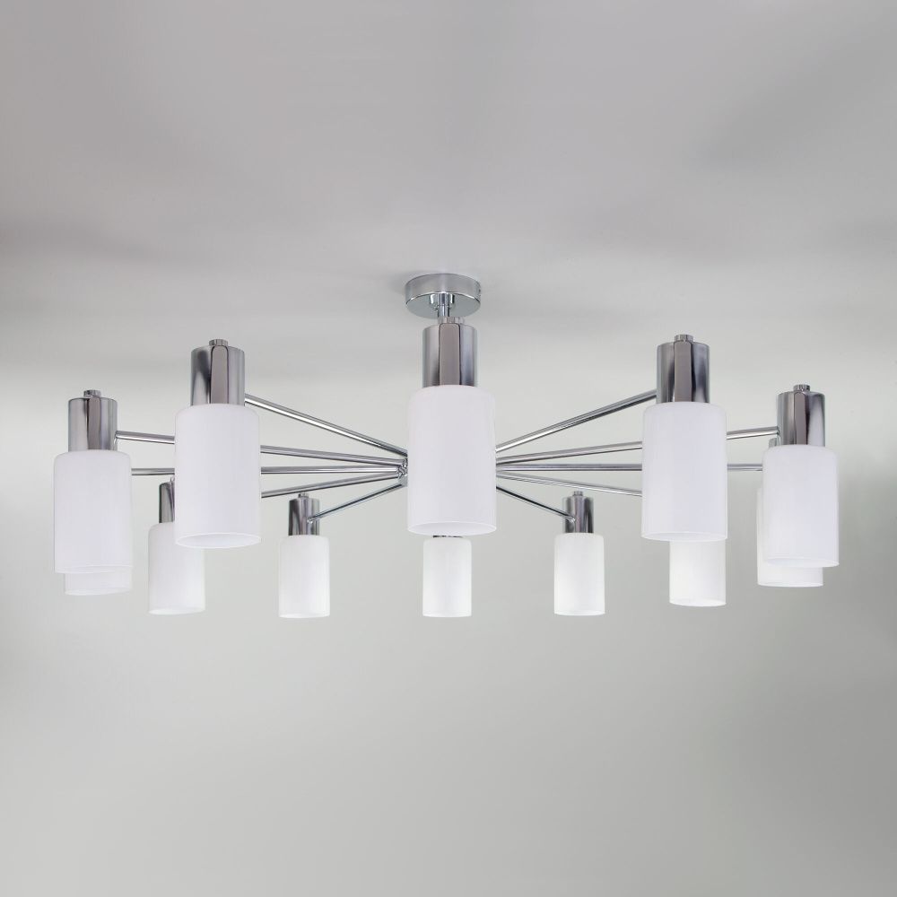 Светильник 96*96*38,5 см, 12*E14*60W, Eurosvet Vegga 70160/12, хром, a070627