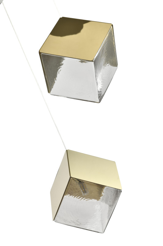 Подвесной светильник 25*25*180 см, 3*G9, 30W, Zortes Ice Cube ZRS.1005.03, золотой