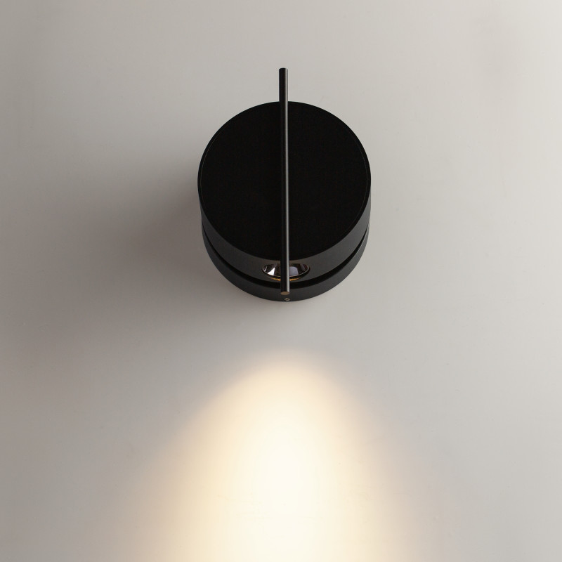 Бра 6,65*10*10*14 см, LED*4W, 3000 К, Nuance MOD180WL-L4B3K Maytoni, Черный и Латунь