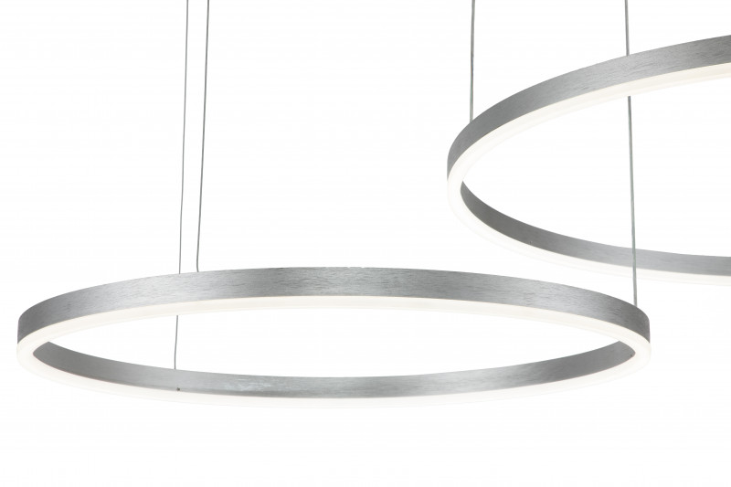 Подвесной светильник 1200*800*140/1240 мм, 2*LED 105W 3000-5700K серебро Indigo Galass V000012L, 14001/2P Silver