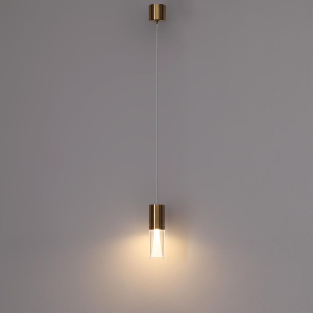 Подвесной светильник *8*220- см, 1*LED*4W, 3000K, Odeon Light Defance 7144/4L, бронзовый