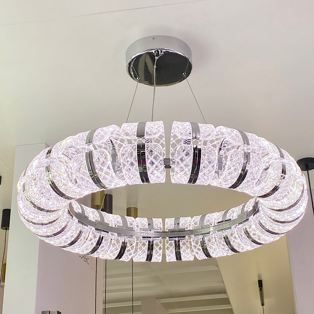 Люстра 63*63*25 см, 1 LED*104W, 4000 К, Odeon Light Mirage, хром 5029/104CL
