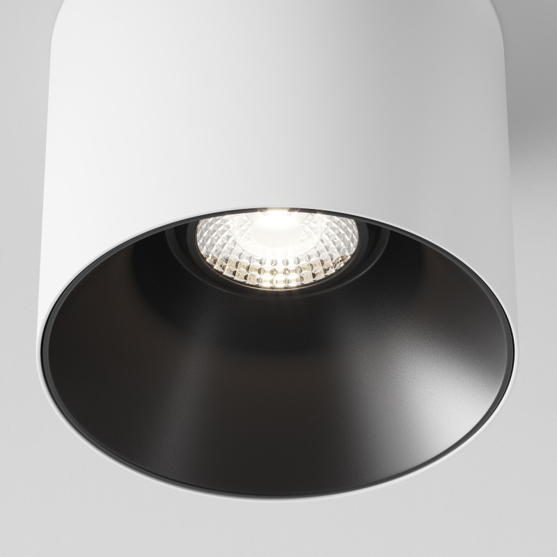 Светильник 13 см, 25W, 3000K, Maytoni Technical Alfa LED Dim Triac C064CL-01-25W3K-D-RD-WB, белый-черный