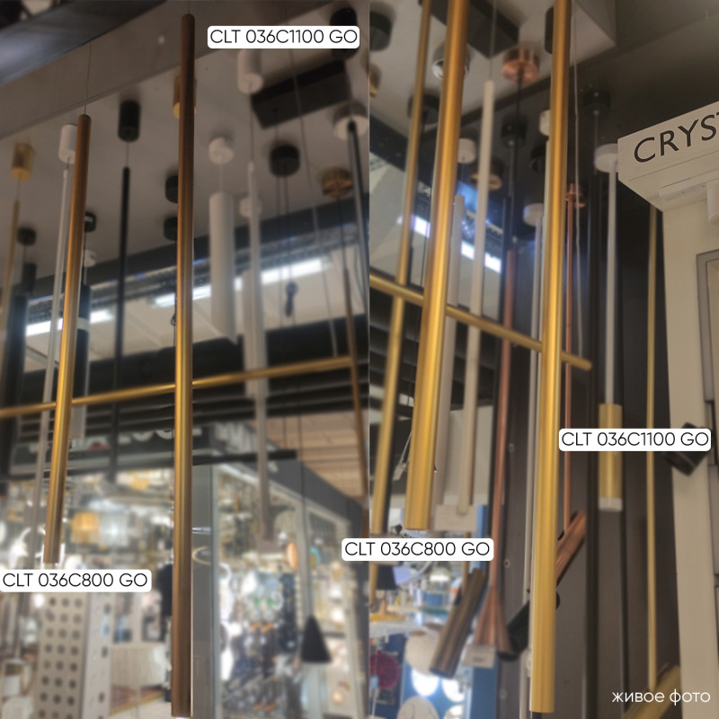 Светильник 6 см, 3W, 3000K, Crystal Lux CLT 036C800 GO, золото