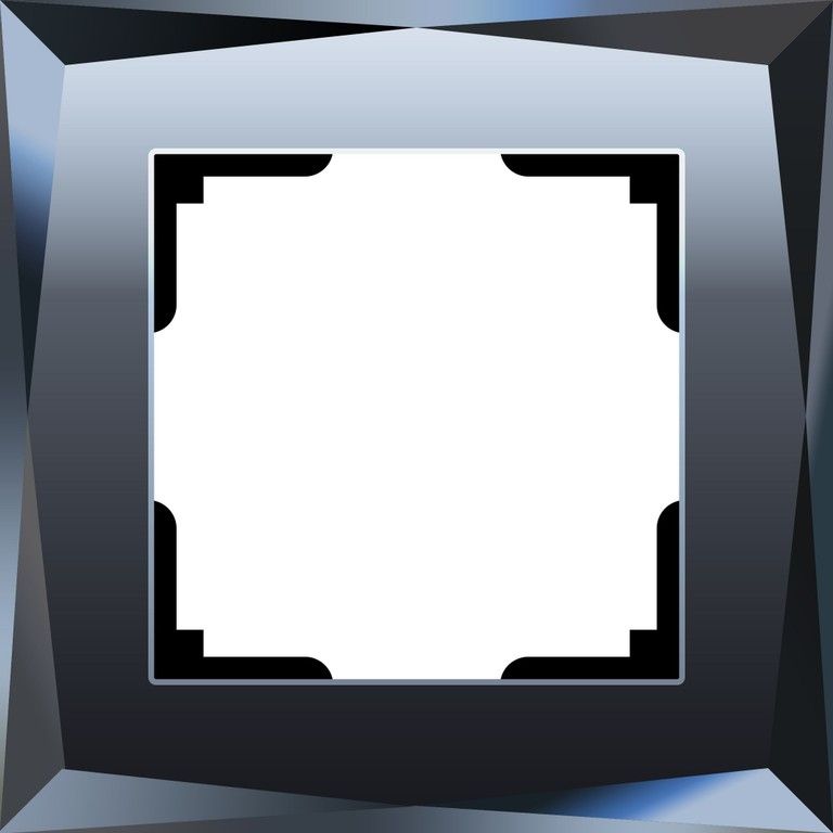 WL08-Frame-01/Рамка на 1 пост (черный), 4690389054396
