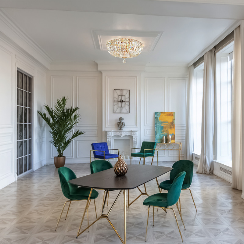 Хрустальная Люстра диаметр 31 см Maytoni DIA100-CL-03-G Royal gold (золото)