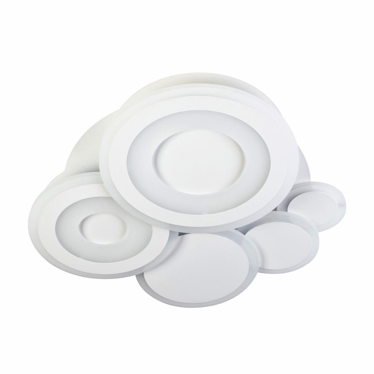 Светильник 50*50*7 см, LED 120W, 3300 / 5000К, Хром LED4U 10121/500