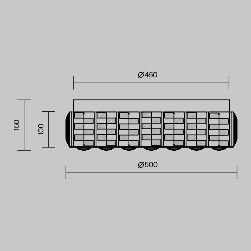 Накладной светильник 50*50*15 см LED, 32W, 3000К, Maytoni CASTELLO  MOD336CL-L100G3K золотой