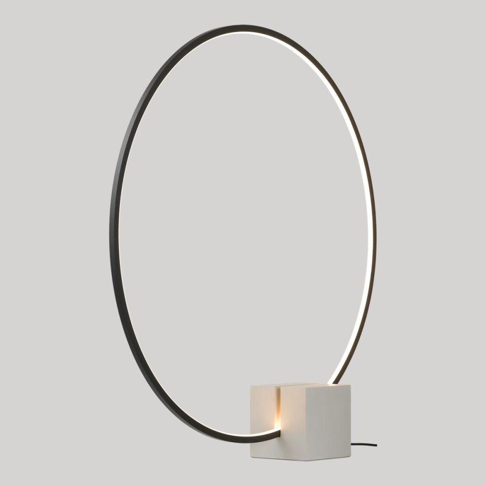 Настольная лампа 83 см, 24W, 2700K, Lussole Stream LSP-4014, черный-бетон