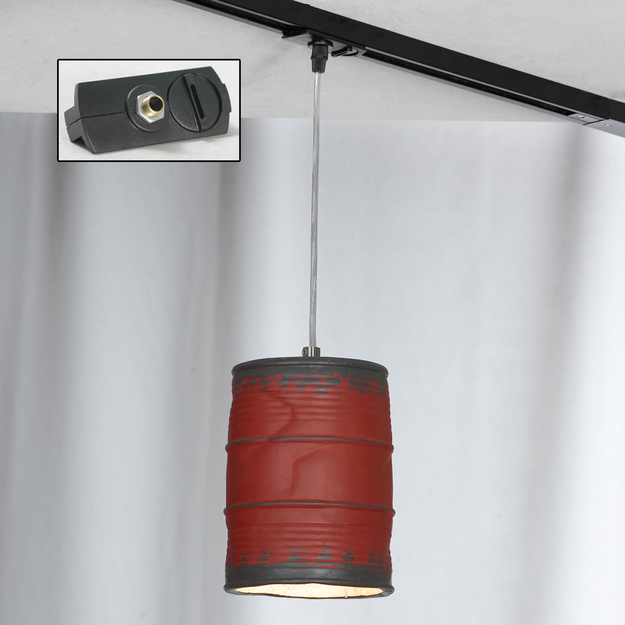 Трековый светильник однофазный Lussole LOFT Track Lights LSP-9527-TAB, E27, 60W, красный плафон