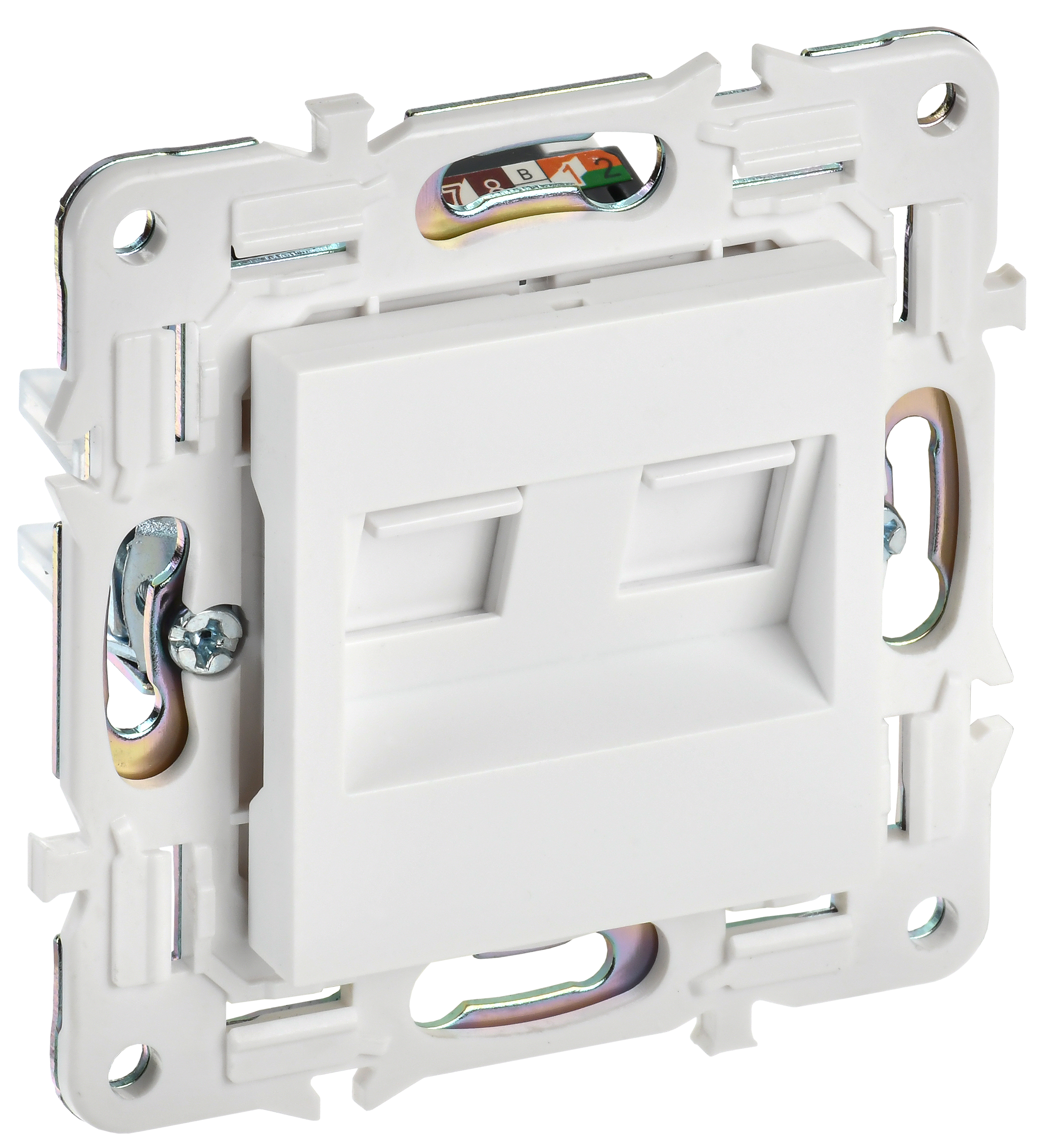 SKANDY Розетка комп. 2-ая RJ45 кат.5E SK-K03W арк. бел. IEK, SK-K20-1-K01