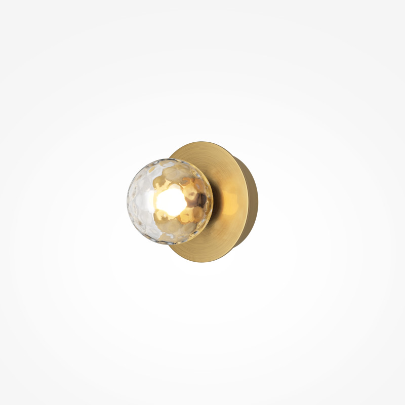 Бра 12*11,5*12 см, LED, 3000К, Maytoni Ambre MOD331WL-L3BS3K латунный