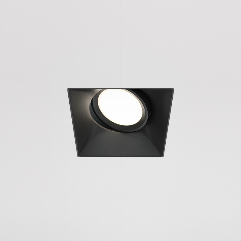 Встраиваемый светильник GU10*50W Maytoni Technical Dot, Черный DL042-01-SQ-B