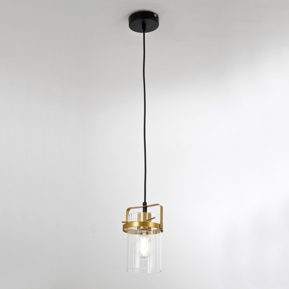 Подвесной светильник 12*12*100 см, Е 27 1x40W, Черный, Латунь MODEMODERN MD.0618.1