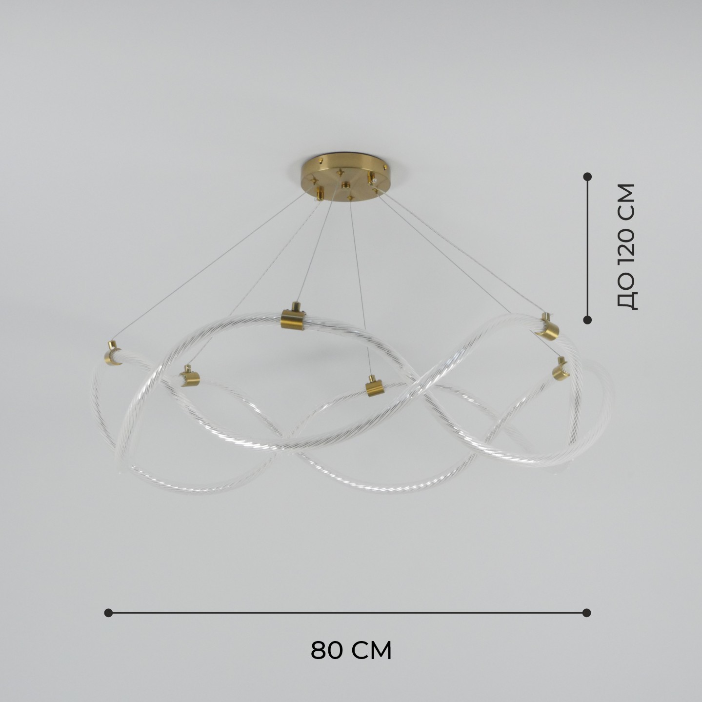 Светильник подвесной ElegantLight DZN-4442 БРОНЗА D800/H1200/1/LED/.W 24-03
