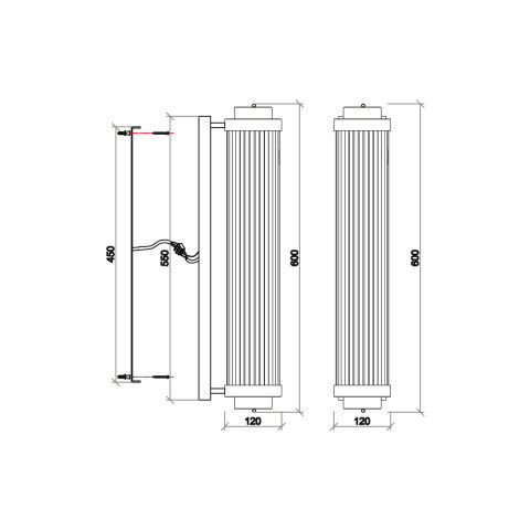 Бра 15*12*60 см, 2*E14 золото Vele Luce Clarinetto VL3314W42