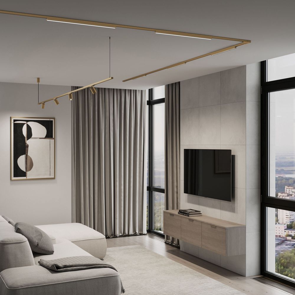 Brass Line Трековый светильник 10W 4000K латунь 85528/01 Elektrostandard Line Magnetic 4690389218736, a071847