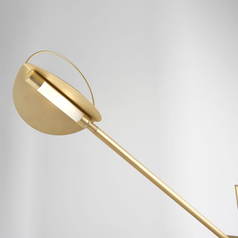 Торшер BOLIA LEAVES Brass 169*98*169 см, 1*LED*4W, ImperiumLoft 41.212, Белый, Золотистый