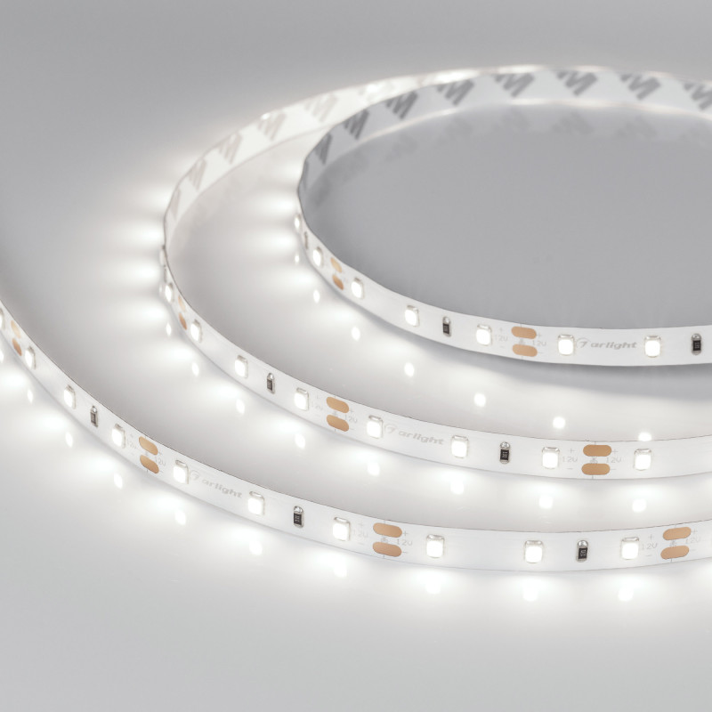 Лента RT-A60-8mm 12V Day5000 CRI98 (7.2 W/m, IP20, 2835, 5m) (Arlight, 7.2 Вт/м, IP20) 021404(2). Цена указана за 5 метров. Продается кратно 5 метрам.