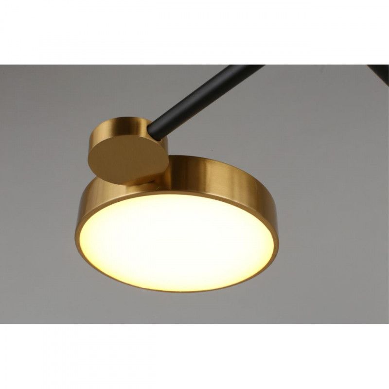 Люстра 124*27 см 65W, 3000K, Aployt INES APL.043.07.65, черный