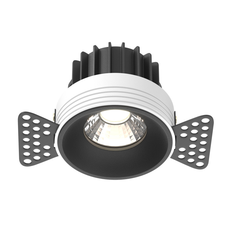 Встраиваемый светильник 7,4*7,4*6 см, LED, 12W, 4000К, Maytoni Technical ROUND DL058-12W4K-TRS-B черный