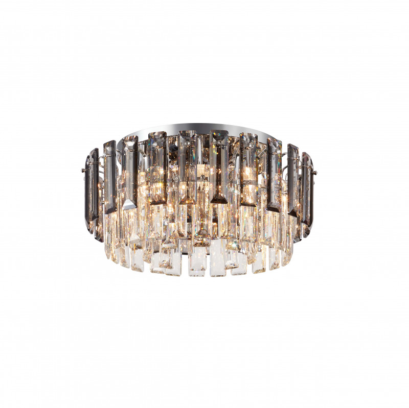 Люстра потолочная Stilfort 2159/09/08C серия Ton 50*50*24 см, 8*E14 40W Хром, Дымчатый, Прозрачный Stilfort Ton 2159/09/08C