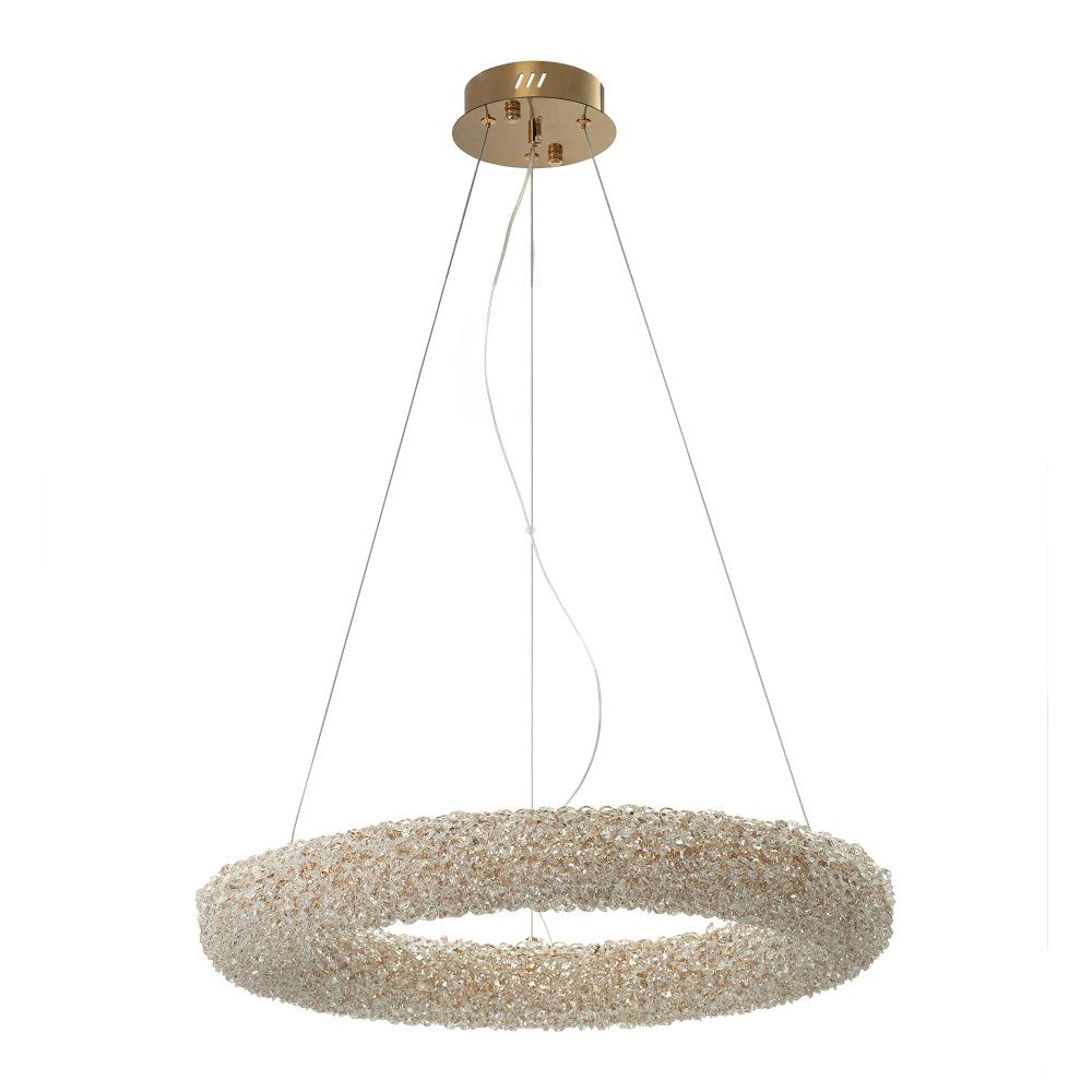 Подвесная люстра 58 см, 55W, 3500K, Citilux Cloudy CL323162, золото