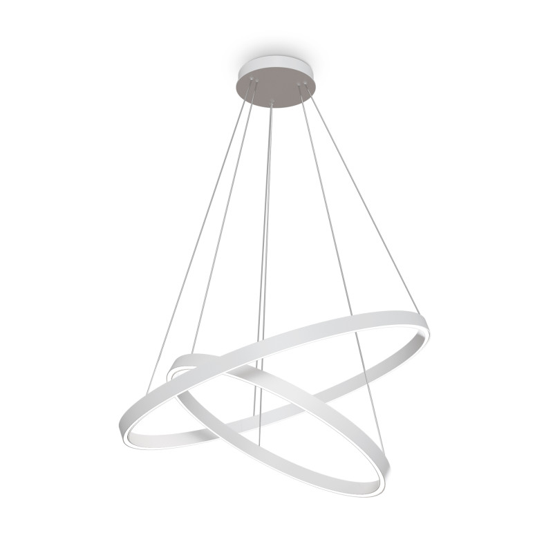 Подвесная люстра 80*80*134 см, LED, 82W, 3000К-4000К, Maytoni Rim MOD058PL-L74WK белый