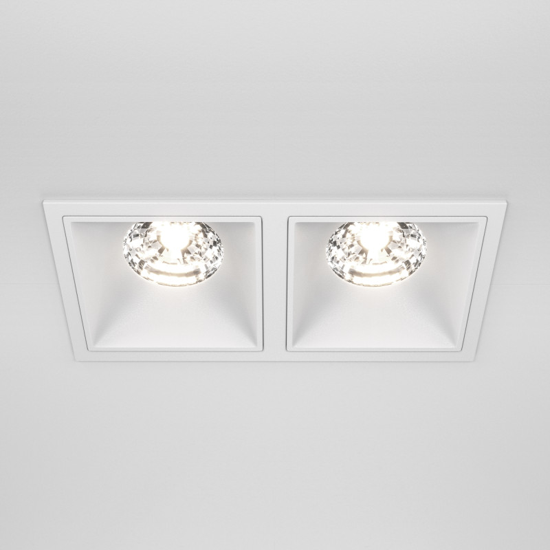 Светильник 17 см, 30W, 4000K, Maytoni Downlight Alfa LED DL043-02-15W4K-SQ-W, белый