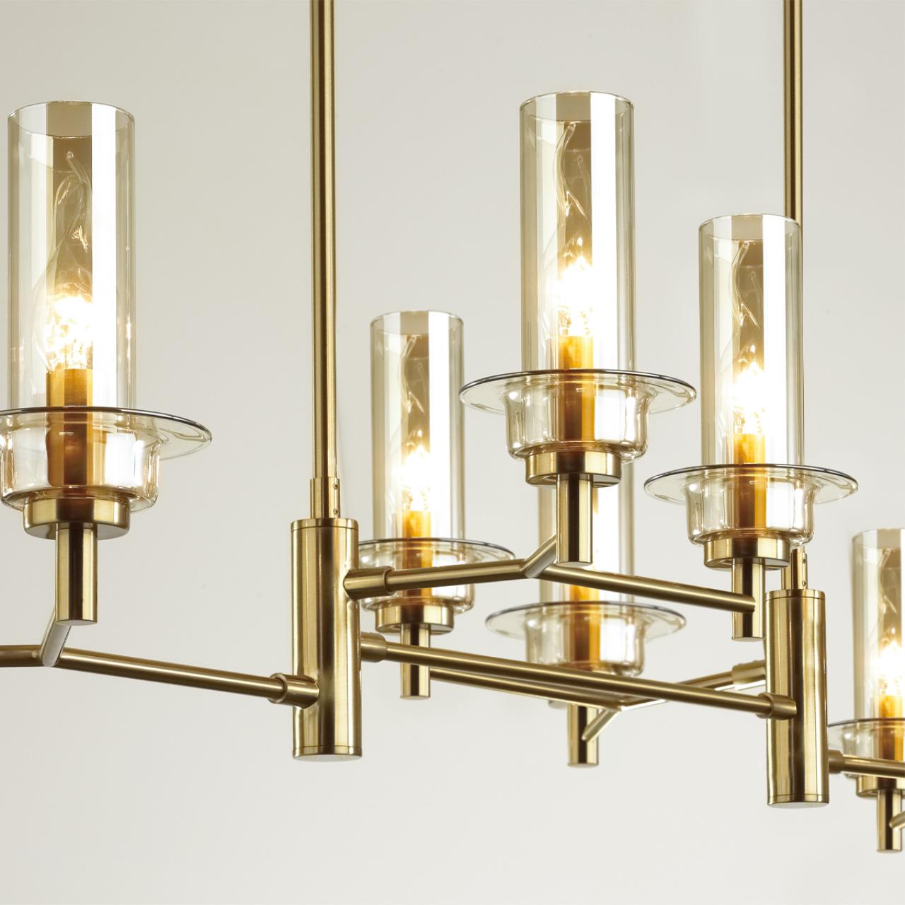 Люстра потолочная 35*59*20 см, 8*E14 Lumion Madonna 6554/8C бронзовый