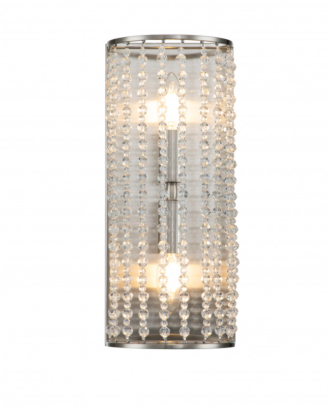 Настенный светильник 102*150*350 мм, 2*E14 никель Indigo Ballo V000277, 12004/2W Nickel