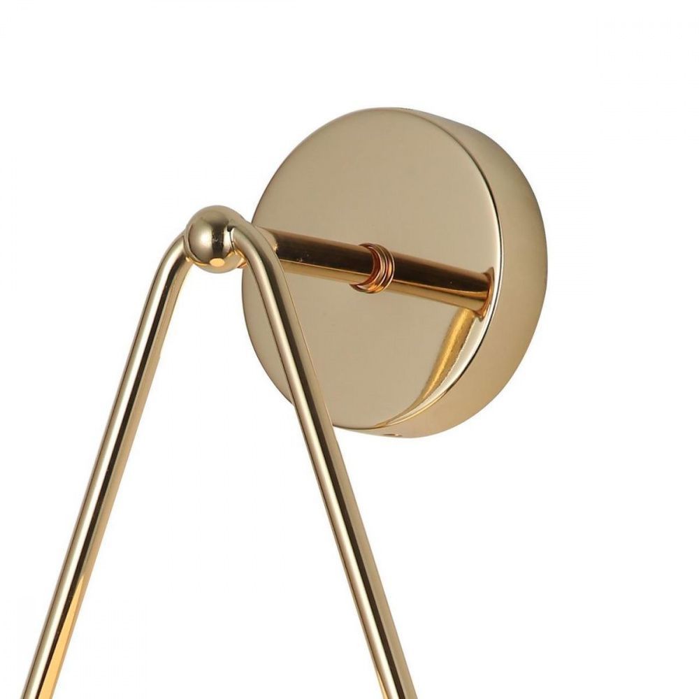 Бра F-Promo Quantum 2916-1W, D170*W200*H350, французского золота, плафон из белого матового стекла