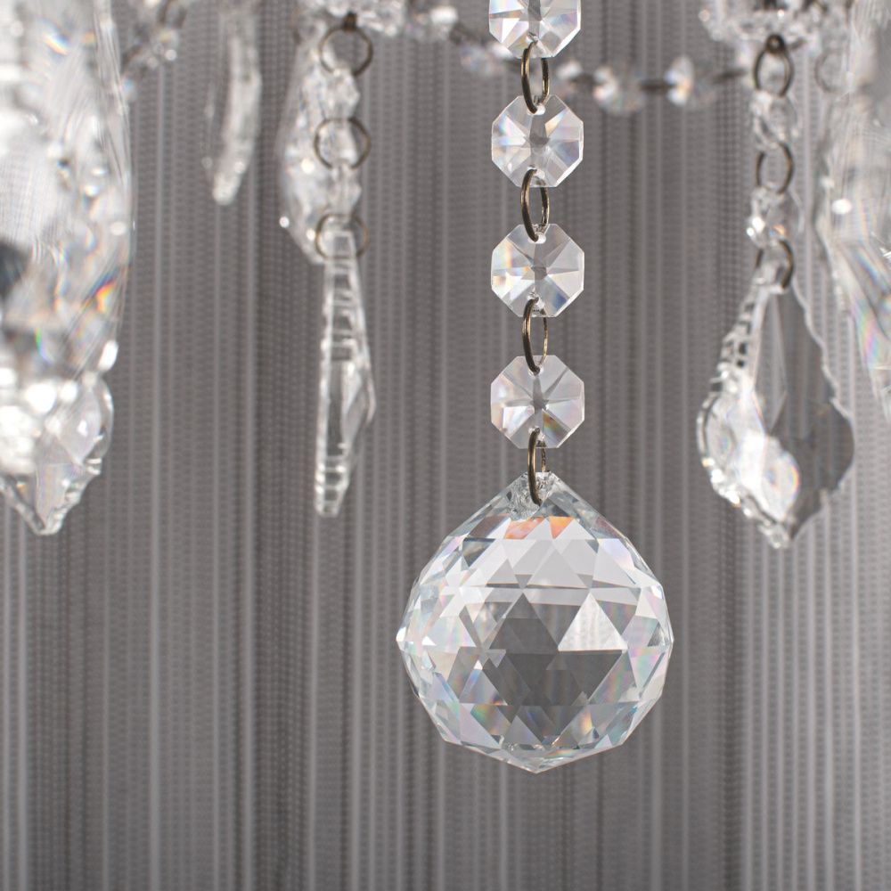 Подвесная люстра 50 см, Loft IT Vaille Crystal 10450/500, графит