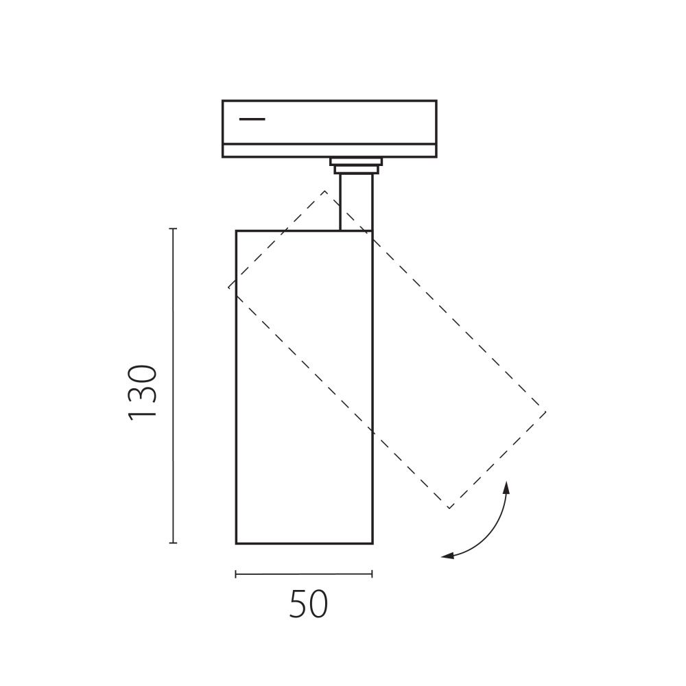 Светильник BARRA с тонким адаптером *5*13 см, *12W, 2700-4200-6000K, Lightstar Canno Pro C4127SS, Черный