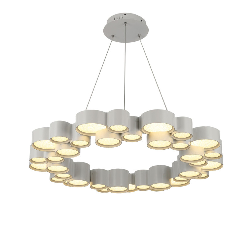 Подвесная люстра Freya Marilyn FR6043PL-L90W, 95W LED, 3000K, диаметр 76 см, белый