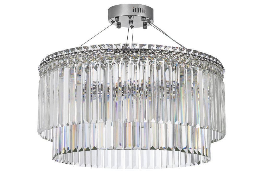 Люстра подвесная *60*30 см, Led лента*LED*68W, 3000/6000K, Arti Lampadari Ovindoli Gold Ovindoli L 1.5.60.101 N, Никель