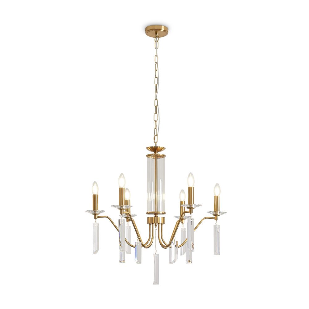 Подвесной светильник 81-168 см, 6*E14*40W Freya Harvest FR2041PL-06BS, Латунь