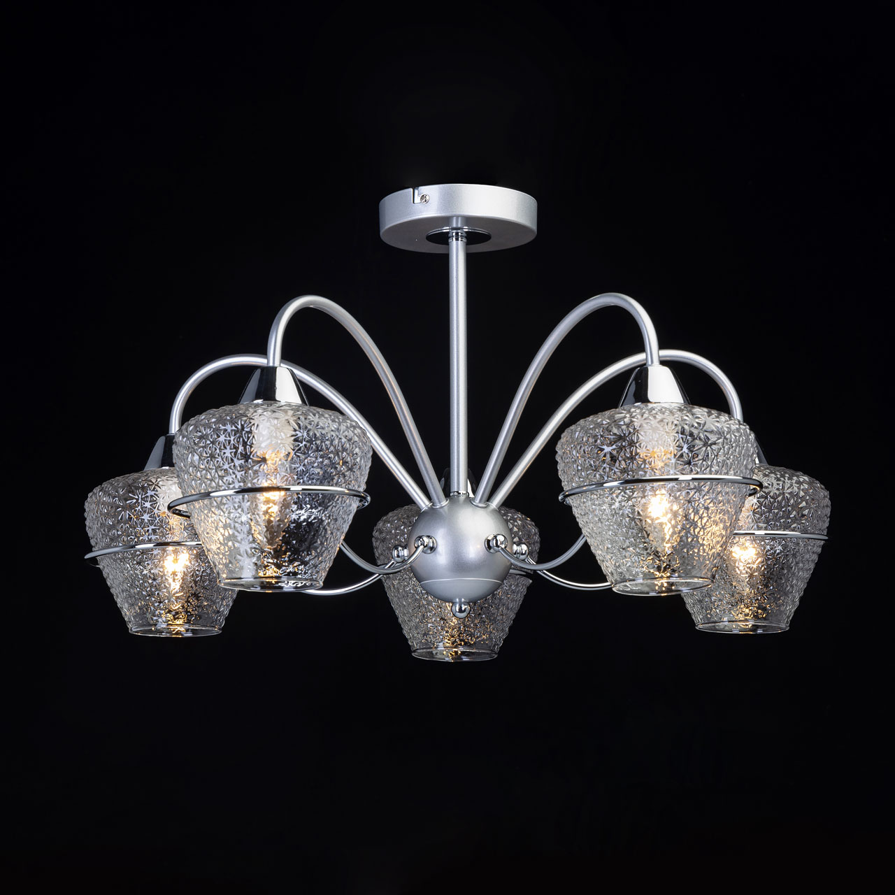Люстра 60*32 см, 5*E14 серебро/хром MW-Light Блеск 315015305