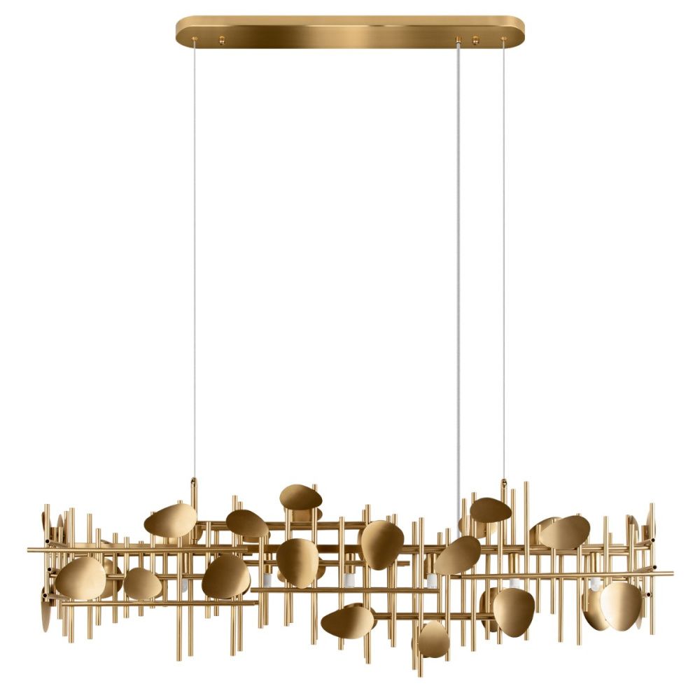 Подвесная люстра 120 см, Loft IT Escama 10396/1200R, золото