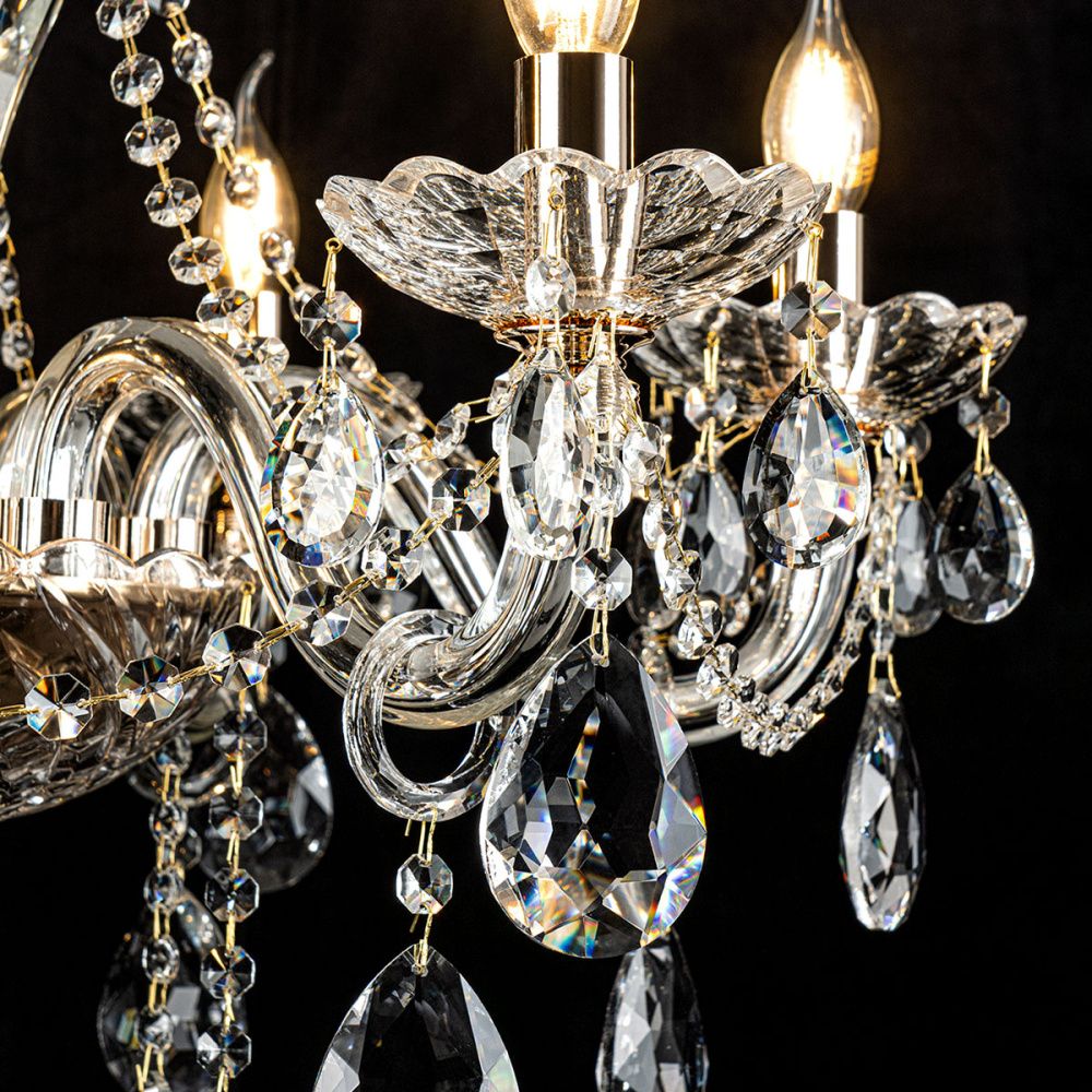 Люстра 66 см, 6*Е14*40W, Modelux  ML.7163.6P, Золото