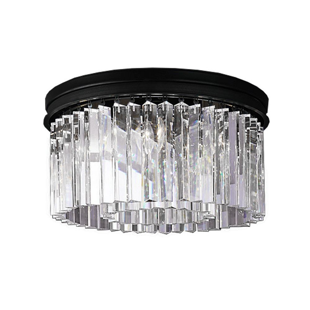 Потолочный светильник диаметр 50 см Delight Collection Odeon 6B/P black/clear KR0387C-6B/P black/clear черный