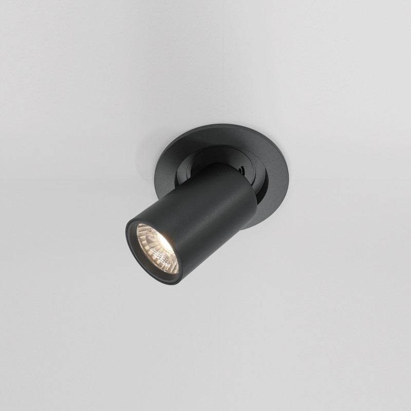 Встраиваемый светильник 9,5*9,8 см, LED*10W, 4000 К, Hidden DL045-01-10W4K-B Maytoni Downlight, Черный
