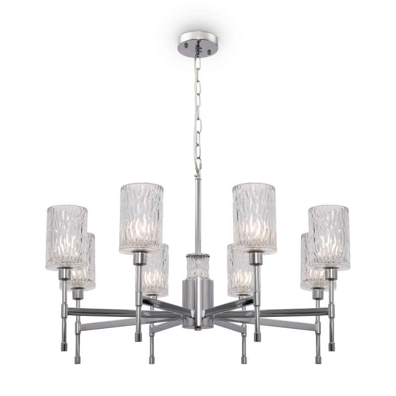Подвесная люстра Freya Elsa FR5133PL-08CH, диаметр 81 см, хром