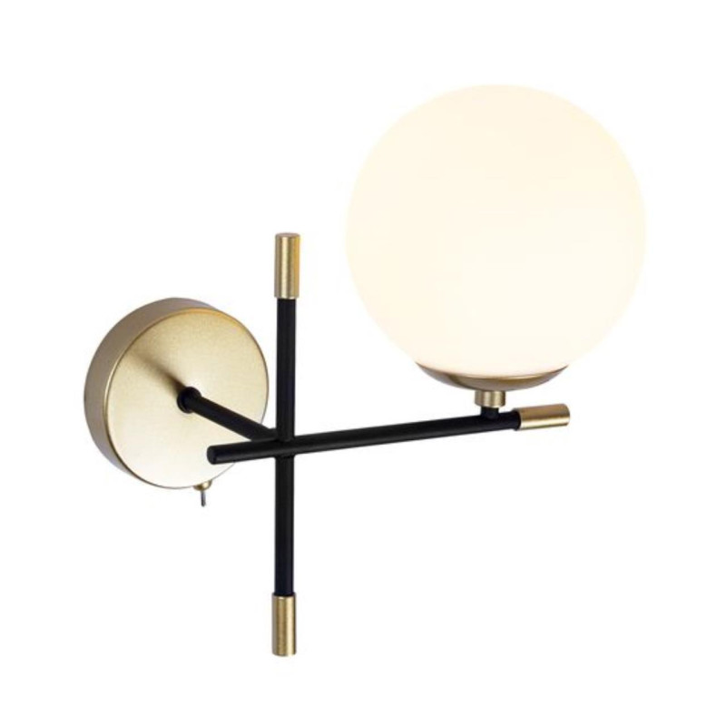 Бра 24*20*28 cм, 1*E14*40W Arte Lamp Arkab A2225AP-1BK черный
