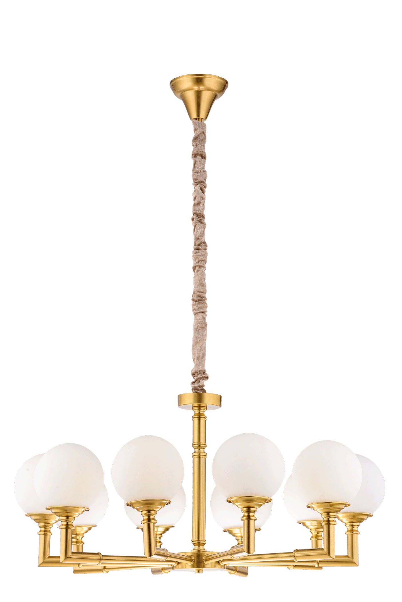 Люстра 840*400-1100, 10*E14, 40W NewRgy Модерн 8683/10LT BRASS, Бронза