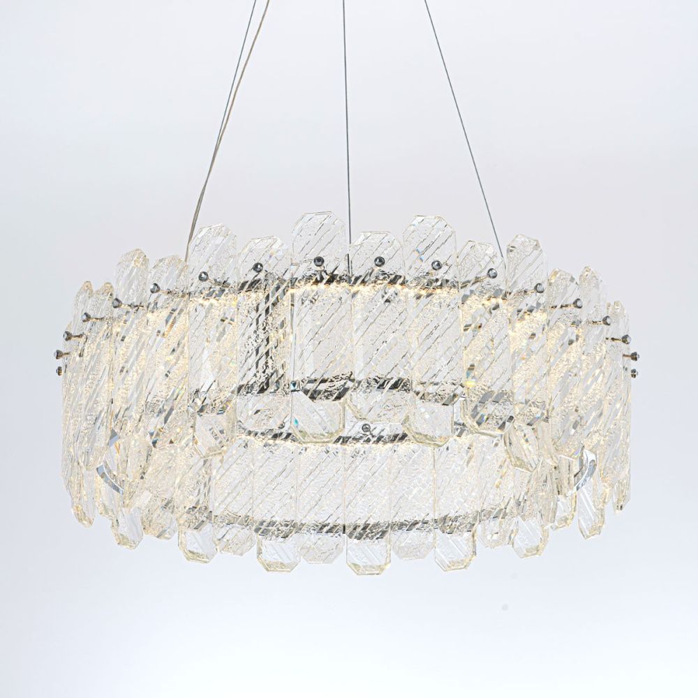 Подвесная люстра 60 см, 67W, 3000-6000K, MODELUX ML.350.600 CR, хром