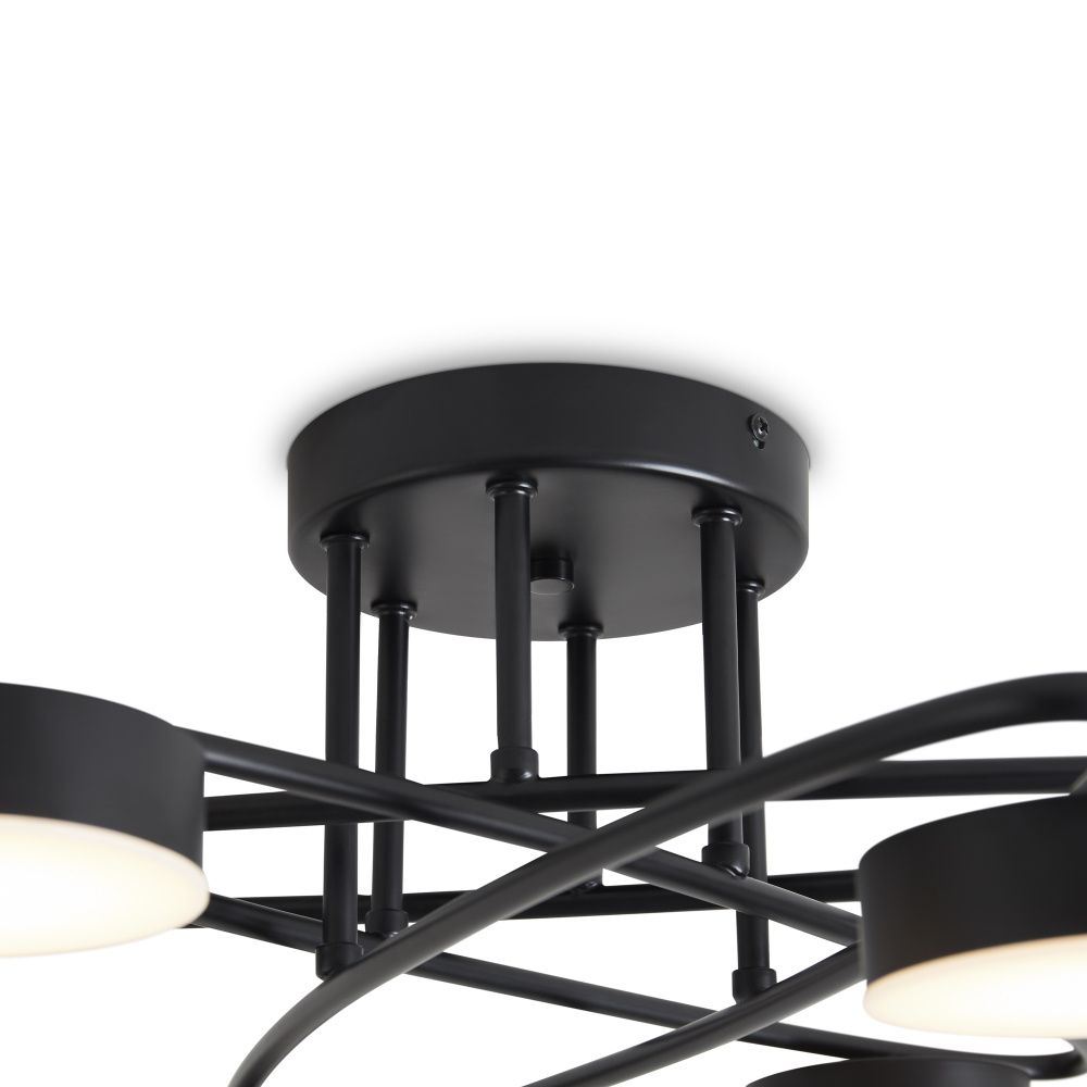 Люстра 60*60*-19 см, *LED*36W, 3000K, Freya  FR6155CL-L36B, Черный